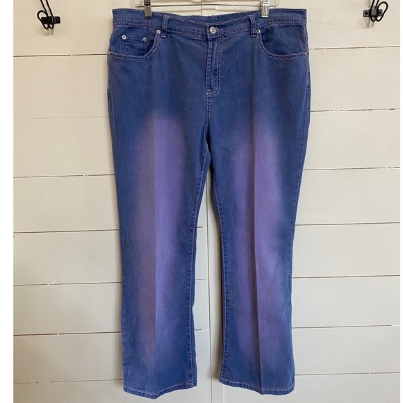 DG2 Embellished Jeans Petite 14P Purple Blue Eclectic -‎ Glam - Picture 2 of 11